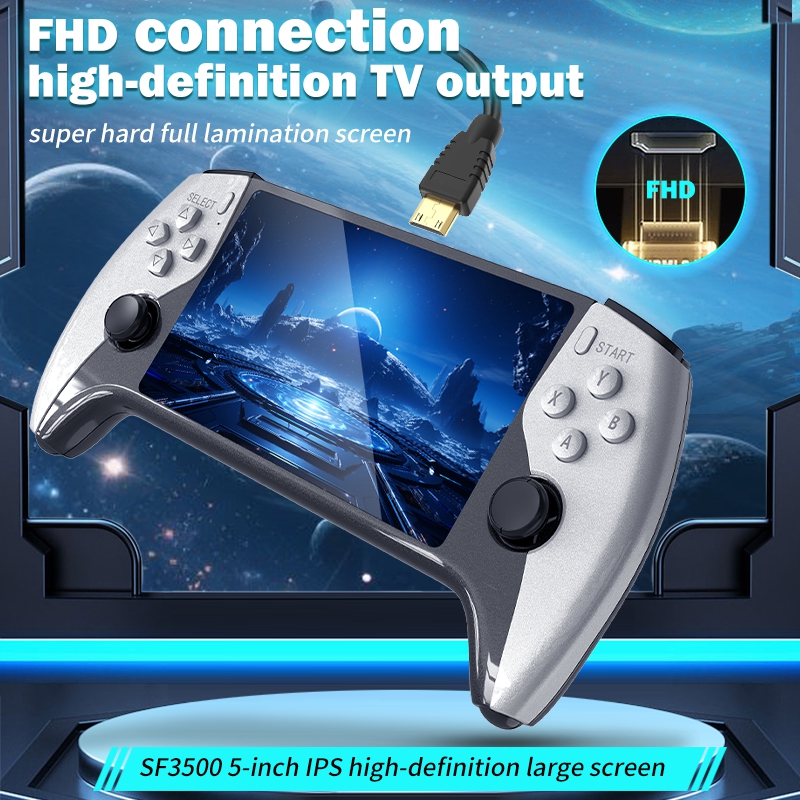 Gaming Console With Minecraft - Multifunctional 5 Inch IPS HD Retro