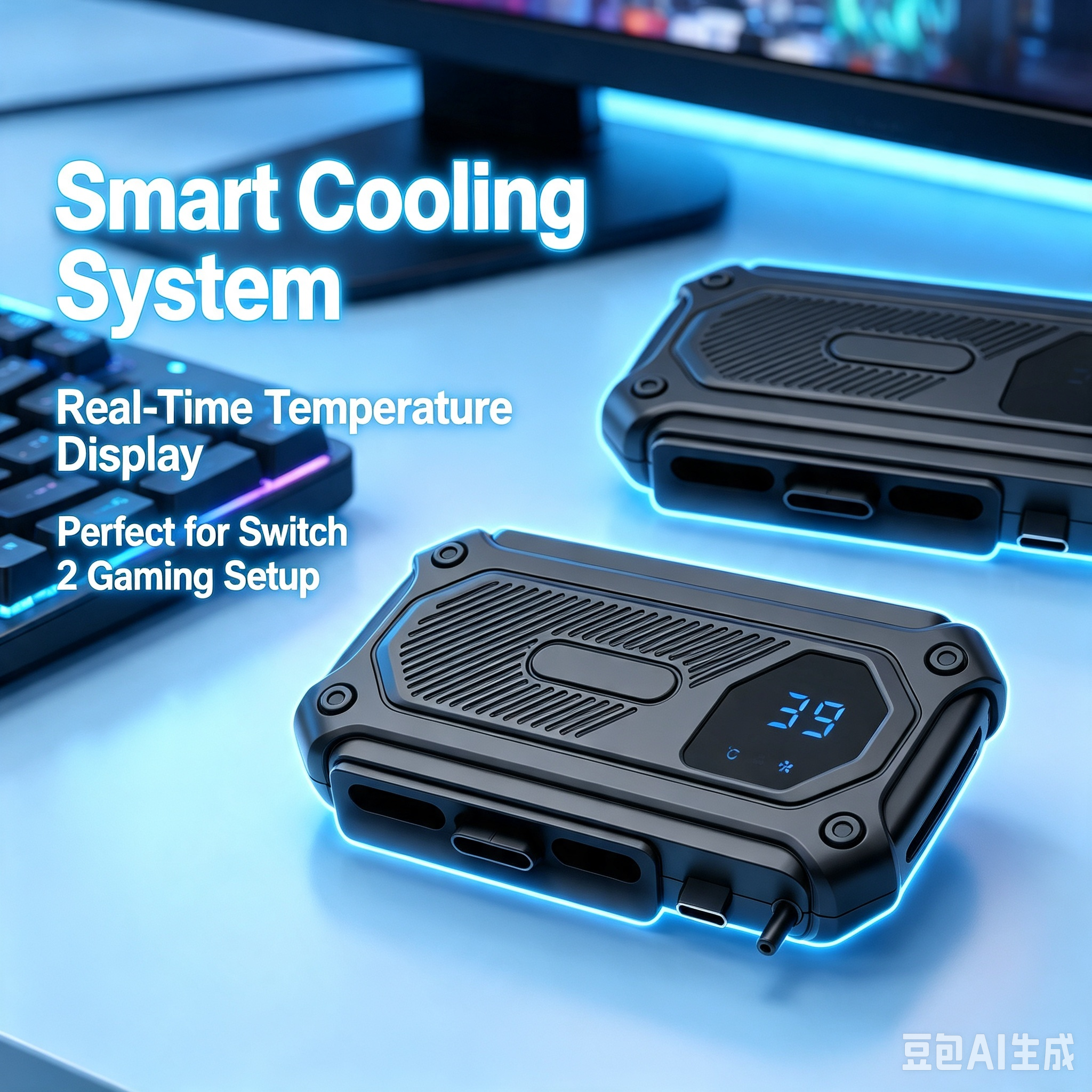 Gaming Console Display - Portable Cooling Fan for Switch 2