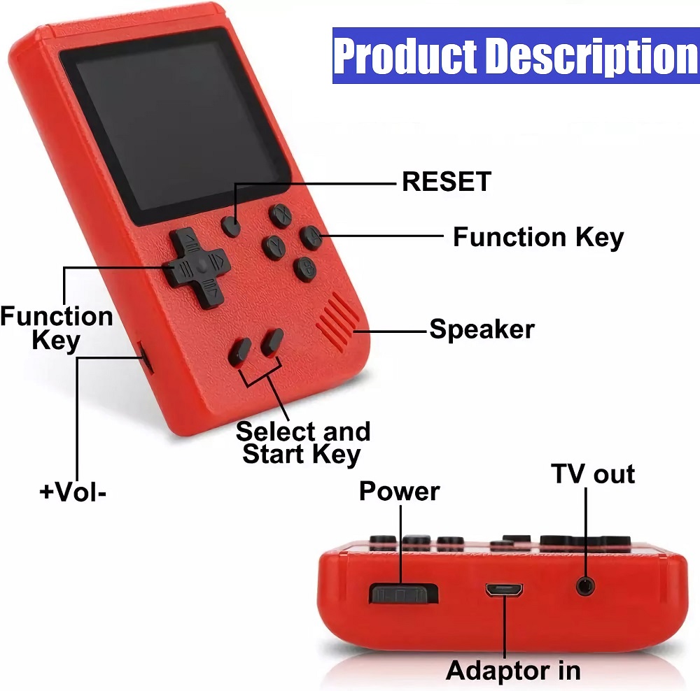 5 Colors Retro Classic Video G - Gaming Console With Minecraft recensione e prezzo
